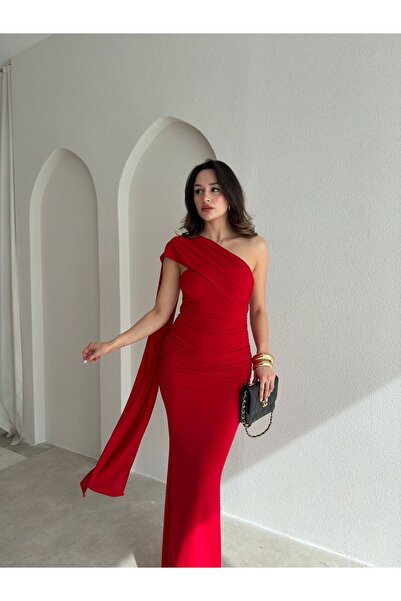 Mooi Butik Harmony Maxi Dress 8375 - Red
