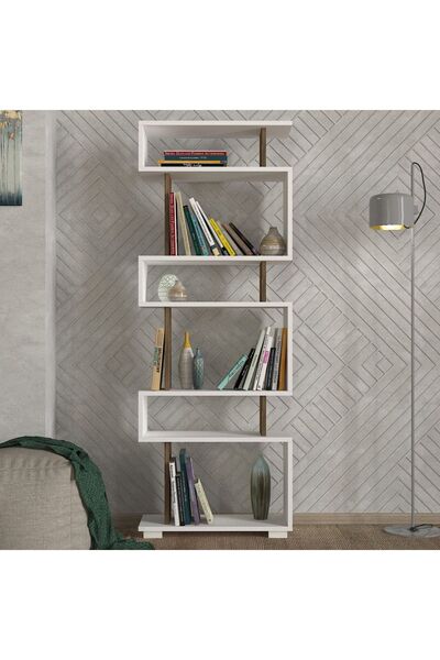 UnicUtil Biblioteca UnicUtil, Alb-Maro 19,5 x 60 x 163 cm