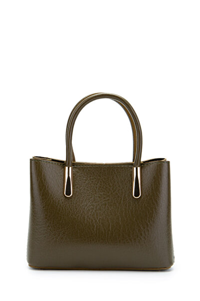 minebag Gold Detailed Gloria Hand and Shoulder Women's Bag Khaki