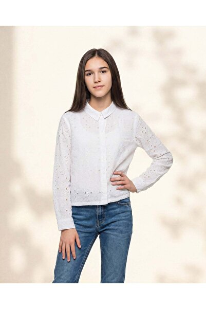REDTAG Senior Girls White Casual Blouse