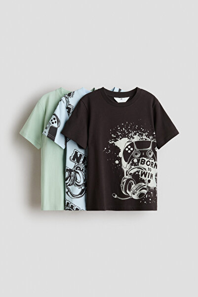 H&M 3'lü Pamuklu Tişört