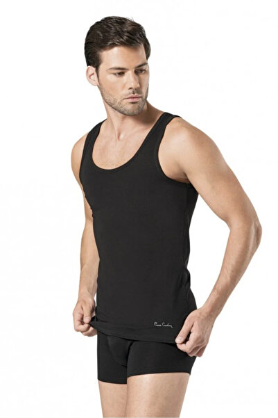 Pierre Cardin Men's Single Boxed Comfortable Modal Anti-Sweat Black Undershir...