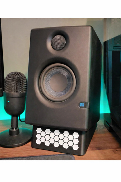 AGELON 3.5 İnç Referans Monitörü Hoparlör Ayaklığı Standı 2 Adet Siyah-Beyaz ...