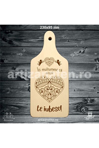 LimArt Personalized wooden chopping board with engraved message, Thank you, 2...