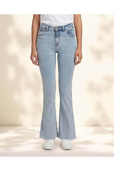 REDTAG Women Blue Flare Jeans