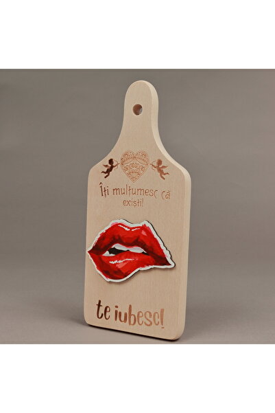 LimArt Personalized wooden chopping board with lip, 23 cm x 9.5 cm