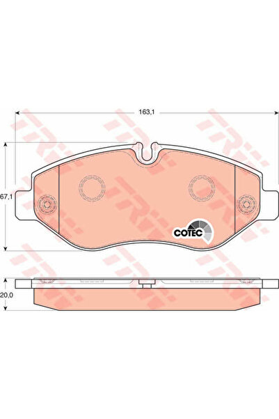 TRW Set plăcuțe de frână, frână cu disc GDB1747