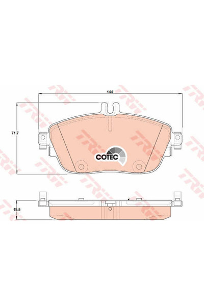 TRW Set plăcuțe de frână, frână cu disc GDB1932