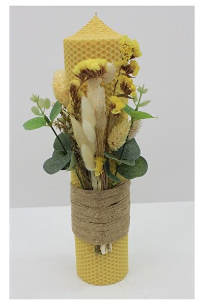 PRICHINDEL Baptism Candle, Beeswax, Honeycomb Type, 30cm