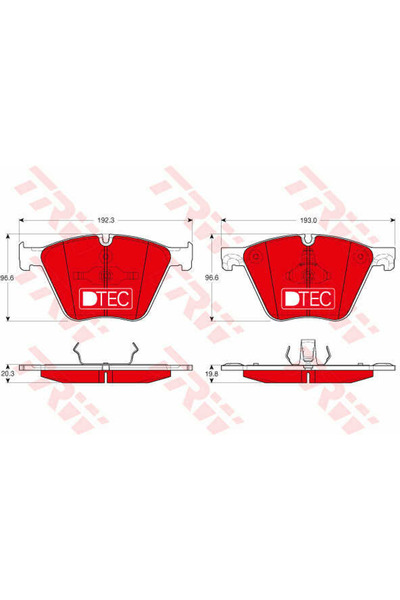 TRW Brake Pad Set, disc brake GDB1964DTE