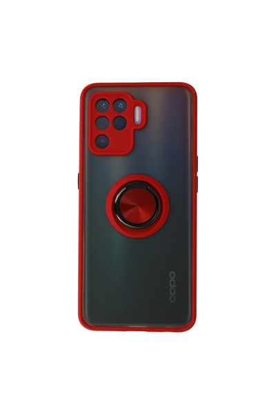 eco port جراب اوبو رينو 5 لايت غطاء سيليكون مونتريال مع حلقة - أحمر