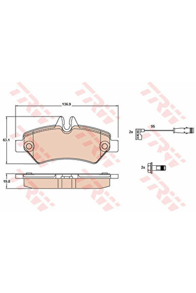 TRW Brake Pad Set, disc brake GDB2076
