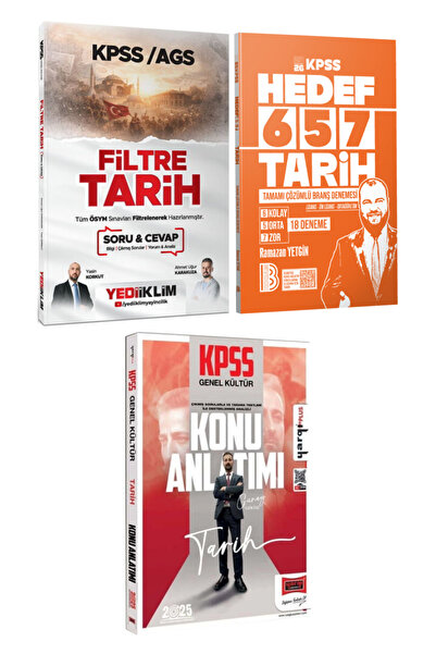 Yediiklim Yayınları KPSS/AGS Filtre Tarih Soru Cevap+Ramazan Yetgin Hedef 657...