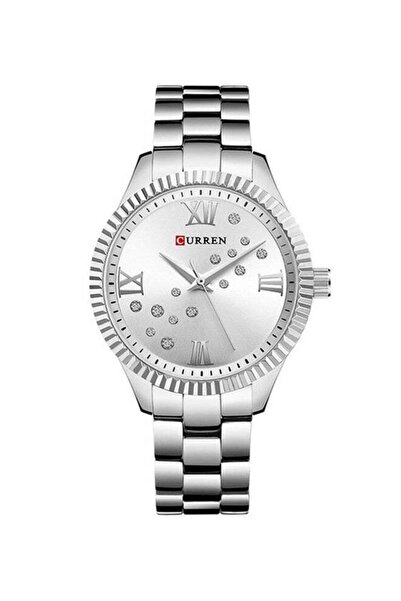 Curren women Water Resistant Analog Quartz Watch 9009 - 26 mm - Silver
