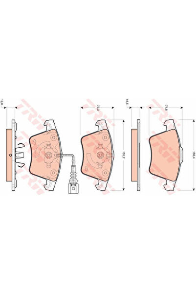 TRW Set plăcuțe de frână, frână cu disc GDB1721