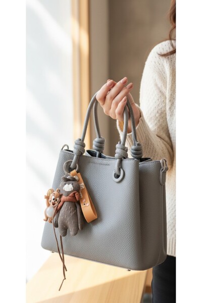 eflanmoda Golden Polo 3-Compartment Women's Hand and Shoulder Bag with Access...