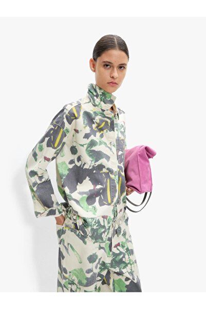 PARFOIS Kadın %100 Pamuklu Baskılı Kot Ceket