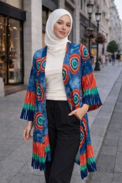 forte bella Ethnic Pattern Trend Maxi Belted Kimono