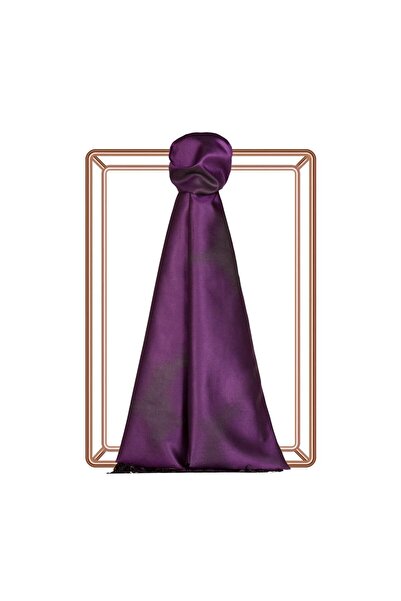 ipekevi Σάλι από μετάξι με σχέδια - Σχέδιο με εφέ ψεκασμού - Ευγενές Μωβ