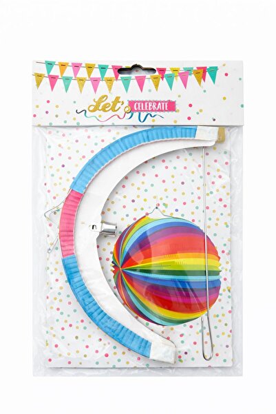 Party Lampion decorativ curcubeu, multicolor, Ø 25 cm