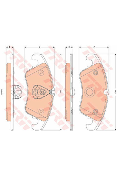 TRW Set plăcuțe de frână, frână cu disc GDB1833
