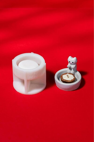 rufus concept Kedi Tealight Silikon Mumluk Kalıbı
