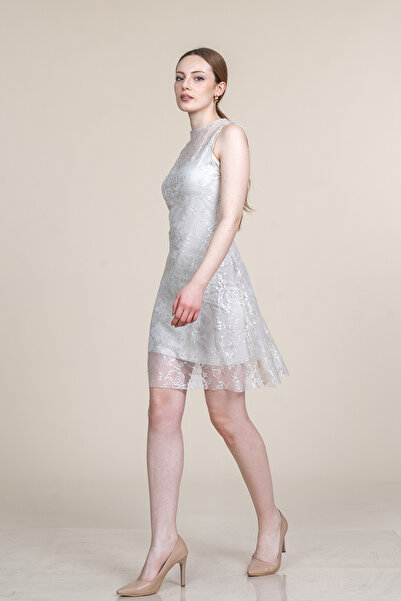 MissVina Μίνι φόρεμα από τούλι με δαντέλα με μηδενικά μανίκια 50374