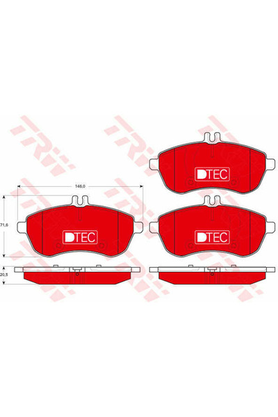 TRW Set plăcuțe de frână, frână cu disc GDB1736DTE