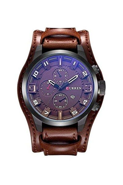 Curren Men's Water Resistant Analog Watch 8225 - 45 mm - Brown