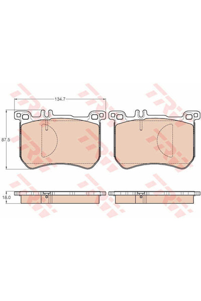 TRW Brake Pad Set, disc brake GDB2013