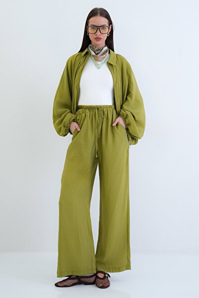 VAGGON Oversize Cardigan and Elastic Pants Set
