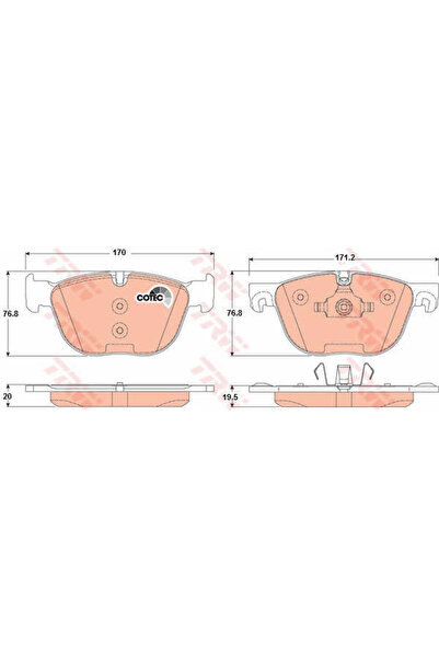TRW Brake Pad Set, disc brake GDB1726