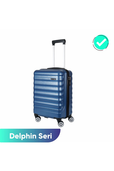 Vegmann Delphin Mavi Unisex Kabin Boy Valiz