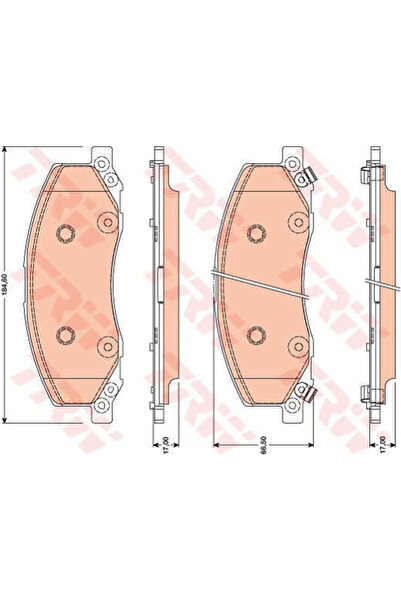 TRW Set plăcuțe de frână, frână cu disc GDB1781
