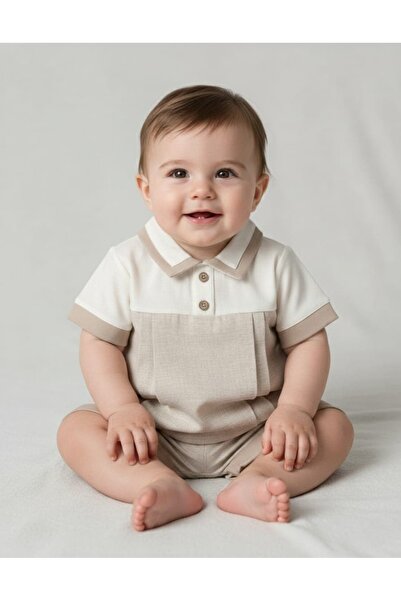 Mymio Baby Boys 100% Cotton 2-Piece Shorts-Tshirt Set - Breathable Fabric