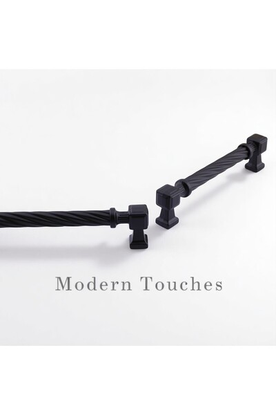 NZB Furniture Drawer Kitchen Cabinet Cupboard Modern Cover Handles Matte Black Metal Handle 192 mm 19.2 cm
