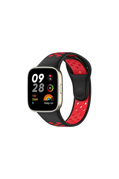eco port Redmi Watch 3 Sport Perforated Strap (Not a Watch) - Black-Red