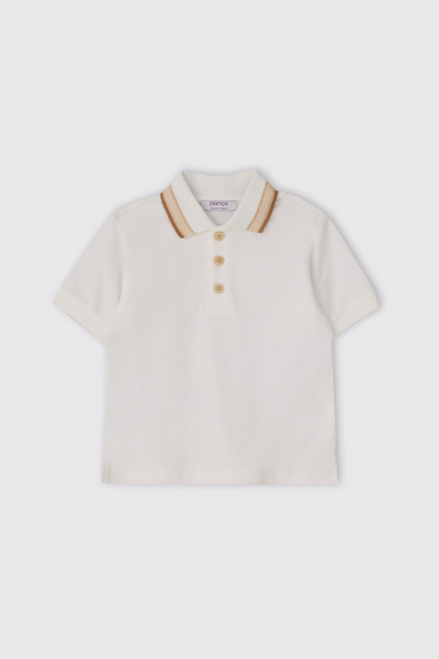 Panço Erkek Bebek Kısa Kollu Beyaz Tişört