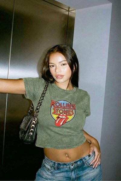 Noi Belis Washable Crop Length Printed Knitted Blouse Ss26Bz0015