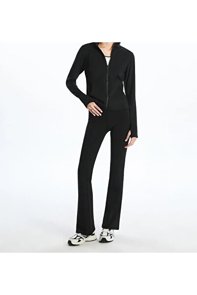 LC Waikiki XSIDE ACTIVE Siyah Beli Lastikli Ispanyol Paça Kadın Spor Tayt