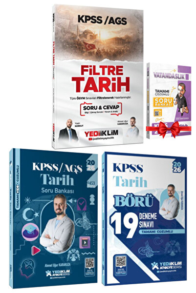 Yediiklim Yayınları KPSS/AGS Filtre Tarih Soru Cevap + 2026 Tarih Soru Bankas...