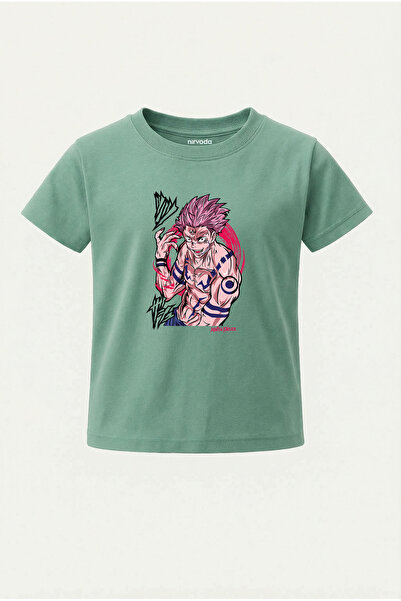 nirvoda Children's T-Shirt Sukuna Jujutsu Kaisen Printed Kids T-Shirt