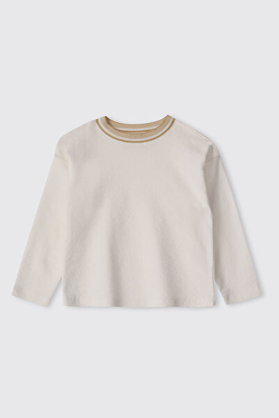 Panço Erkek Bebek Uzun Kollu Beyaz Tişört