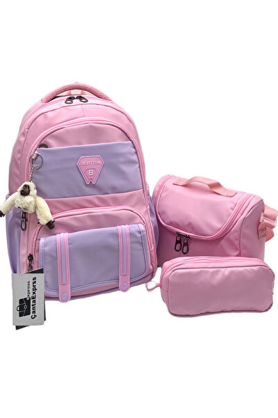 ÇantaExpress Set of 3 Waterproof Primary School Backpacks Unisex Primary Scho...