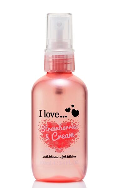 I Love I Love, Strawberries & Cream, Scented Spray, For Women, 100 ml