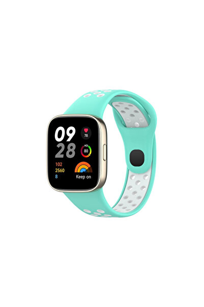 eco port Redmi Watch 3 Sport Perforated Strap (Not a Watch) - Turquoise-White