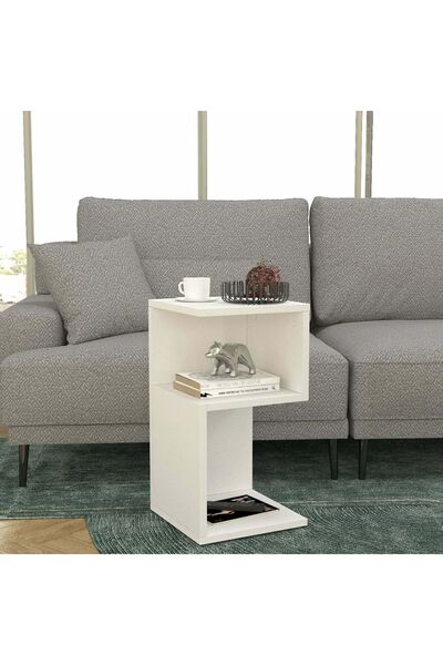 UnicUtil Masă de cafea cu rafturi pe trei niveluri σε μοντέλο S, Alb Dreapta ...