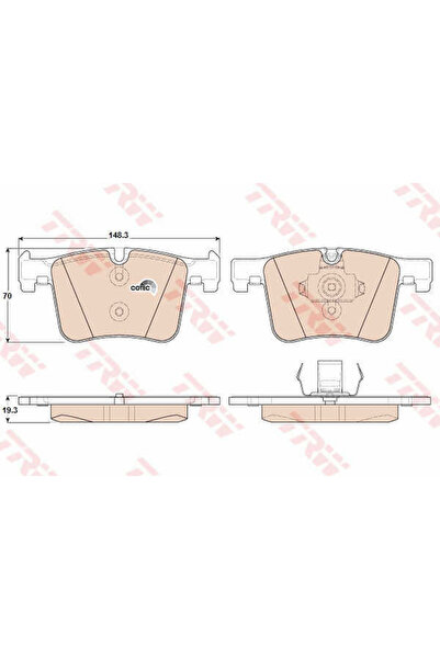 TRW Σετ τακάκια, δισκόφρενα GDB1942