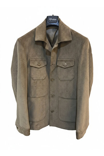 Havan Erkek Kahverengi Fitilli Kadife Ceket - Safari Model Mevsimlik Dış Giyim