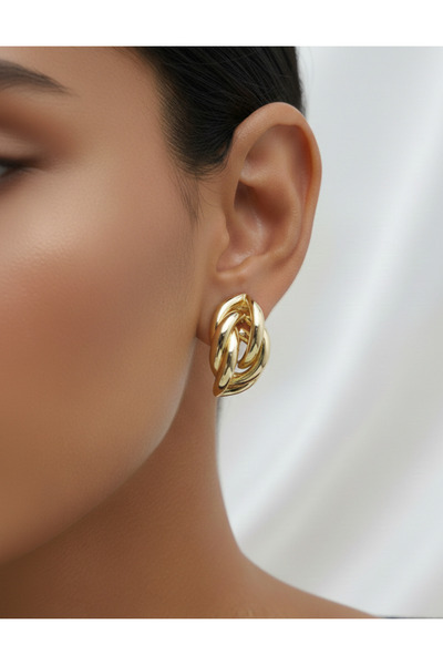 İris Jewelrys Çelik Tara Gold Küpe